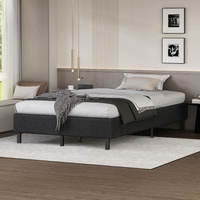 ALFORDSON Bed Frame King Single Mattress Base Foundation Charcoal Fabric BASEL