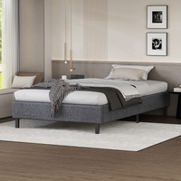 ALFORDSON Bed Frame Single Size Mattress Base Foundation Grey Fabric BASEL