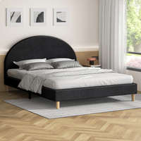 ALFORDSON Bed Frame Double Size Mattress Base Platform Fabric Charcoal CALLA