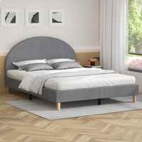 ALFORDSON Bed Frame King Size Mattress Base Platform Grey Fabric CALLA