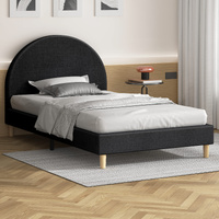 ALFORDSON Bed Frame Single Size Mattress Base Platform Fabric Charcoal CALLA