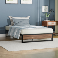 ALFORDSON Metal Bed Frame King Single Mattress Base Platform Foundation Wood