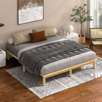 ALFORDSON Bed Frame Wooden Timber King Size Mattress Base Platform Basia Oak