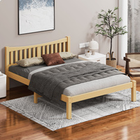 ALFORDSON Bed Frame Wooden Double Size Solid Pine Timber Base Oak CAMBRIE