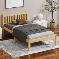 ALFORDSON Bed Frame Wooden King Single Solid Pine Timber Base Oak CAMBRIE