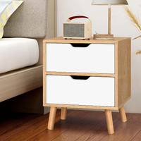 ALFORDSON Bedside Table Nightstand Side Table 2 Drawers Oak