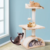 BEASTIE Cat Tree Scratching Post Scratcher Tower Condo House Furniture Wood 82cm