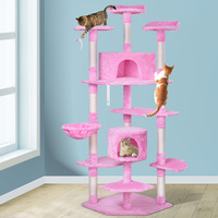 BEASTIE Cat Tree Scratching Post Scratcher Tower Condo House Furniture Wood 202