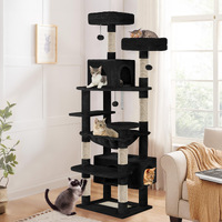 BEASTIE Cat Tree Tower Scratching Post Scratcher Condo House Furniture Black 184