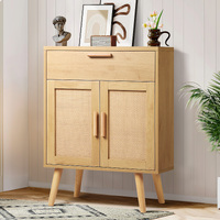 ALFORDSON Sideboard Cabinet Buffet Rattan Chest of Drawers Storage Shelf Oak