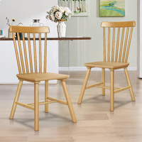 ALFORDSON 2x Dining Chairs Retro Walnut Modern Seat Oak