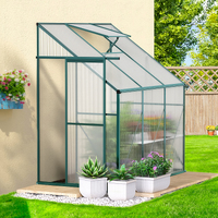 ALFORDSON Greenhouse Aluminium Polycarbonate Garden Storage Shed 1.9x1.3M