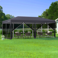 ALFORDSON Gazebo Pop Up Marquee 3x6m Outdoor Canopy Party Camping Mesh Wall Grey