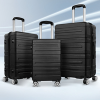 ALFORDSON Luggage 3PCS Set Suitcase Trolley TSA Carry on Hard Case Black