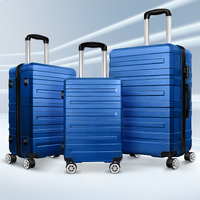 ALFORDSON Luggage 3PCS Set Suitcase Trolley TSA Carry on Hard Case Blue