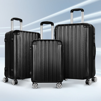 ALFORDSON Luggage 3PCS Set Suitcase Trolley TSA Carry on Hard Case Black