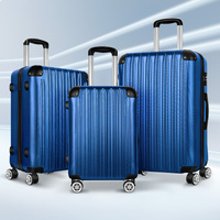 ALFORDSON Luggage 3PCS Set Suitcase Trolley TSA Carry on Hard Case Blue