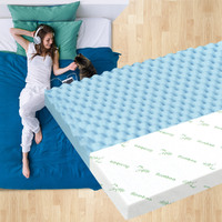 STARRY EUCALYPT Memory Foam Topper Airflow Zone Bed Mattress Cool Gel Bamboo 8cm KS