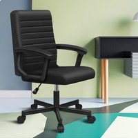 ALFORDSON Office Chair Executive Mid Back Black