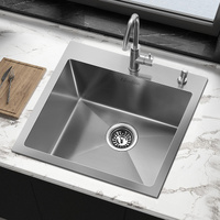 ALFORDSON Kitchen Sink Stainless Steel Drop in Flush Single Bowl 530X500MM Silver