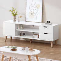 ALFORDSON Entertainment Unit TV Stand Storage 120cm White