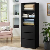 ALFORDSON Wardrobe Clothes Closet Storage Cabinet Organizer Black