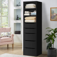 ALFORDSON Wardrobe Clothes Closet Storage Cabinet 5 Drawers Black