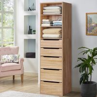 ALFORDSON Wardrobe Clothes Closet Storage Cabinet 5 Drawers Wood