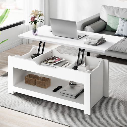 ALFORDSON Coffee Table Lift Up Top Laptop Desk White