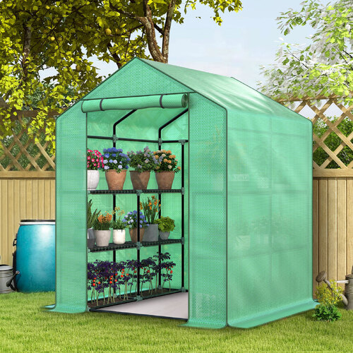 ALFORDSON Greenhouse 8 Shelves Cover 1.45x1.45x2M