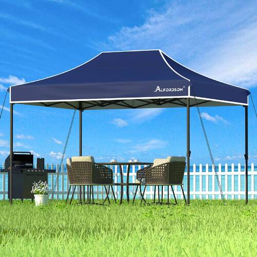 ALFORDSON Gazebo 3x4.5 Pop Up Tent Wedding Canopy Navy