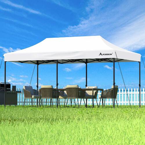 ALFORDSON Gazebo 3x6 Pop Up Tent Wedding Canopy White