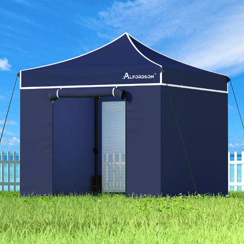 ALFORDSON Gazebo 3x3 Pop Up Marquee Navy