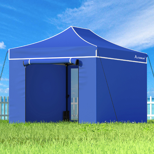 ALFORDSON Gazebo 3x4.5 Pop Up Marquee Blue