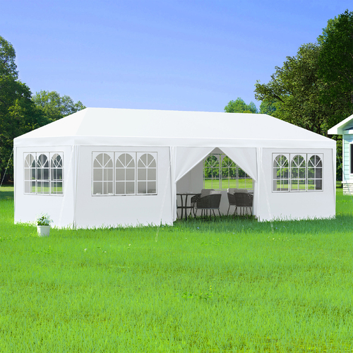 ALFORDSON Gazebo Marquee 3x9 Outdoor Party Tent Camping Portable Side Wall White