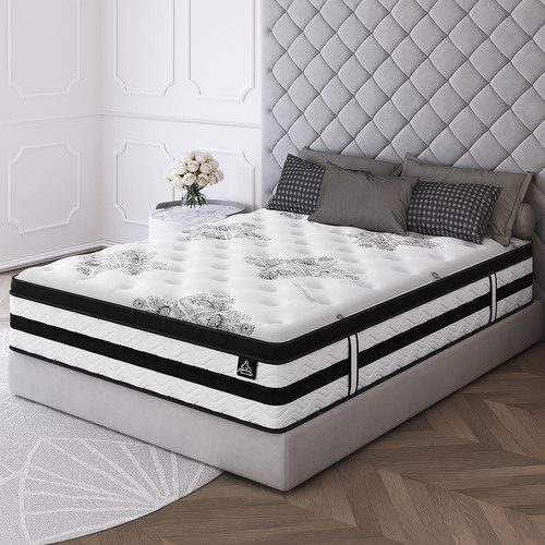 STARRY EUCALYPT Mattress Pocket Spring King Size Latex Euro Top 34cm 5 zone