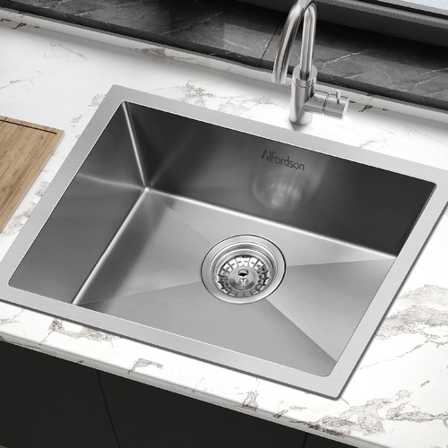 ALFORDSON Kitchen Sink Stainless Steel Drop in Flush Under Mount Bowl 600X450MM