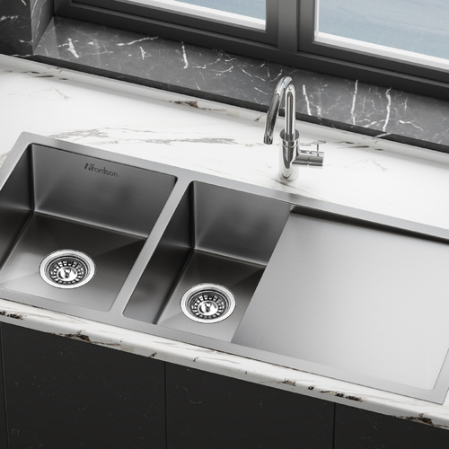 ALFORDSON Kitchen Sink Stainless Steel Drop in Flush Under Mount Bowl 1000X450MM