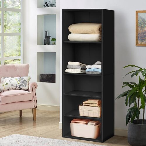 ALFORDSON Wardrobe Clothes Closet Storage Cabinet 5 Shelves Black