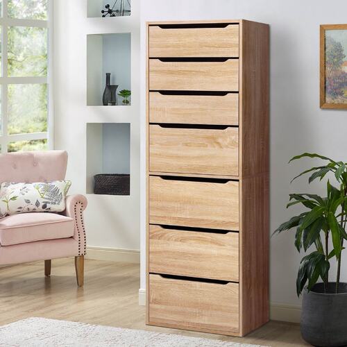 ALFORDSON Wardrobe Clothes Closet Storage Cabinet 7 Drawers Wood