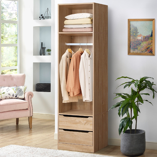 ALFORDSON Wardrobe Clothes Closet Storage Cabinet Hanging Rod Wood